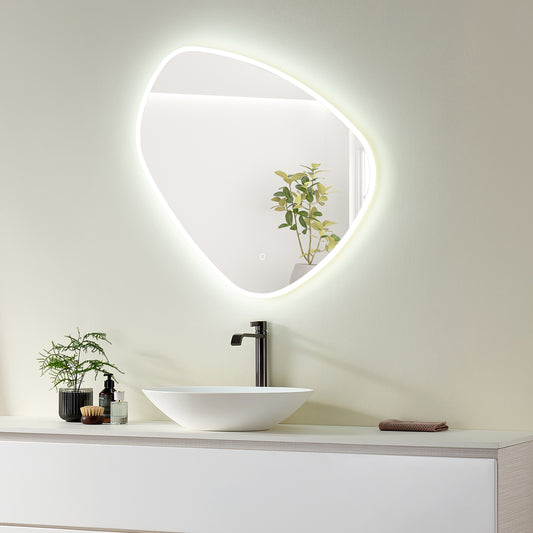 Rasso Novelty  32" Frameless Modern Bathroom/Vanity LED Lighted Wall Mirror