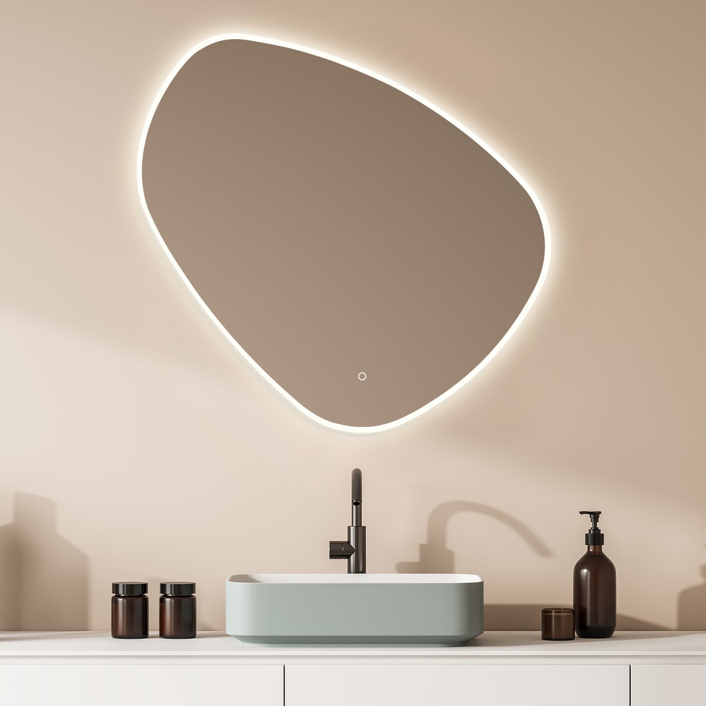 Rasso Novelty  47" Frameless Modern Bathroom/Vanity LED Lighted Wall Mirror