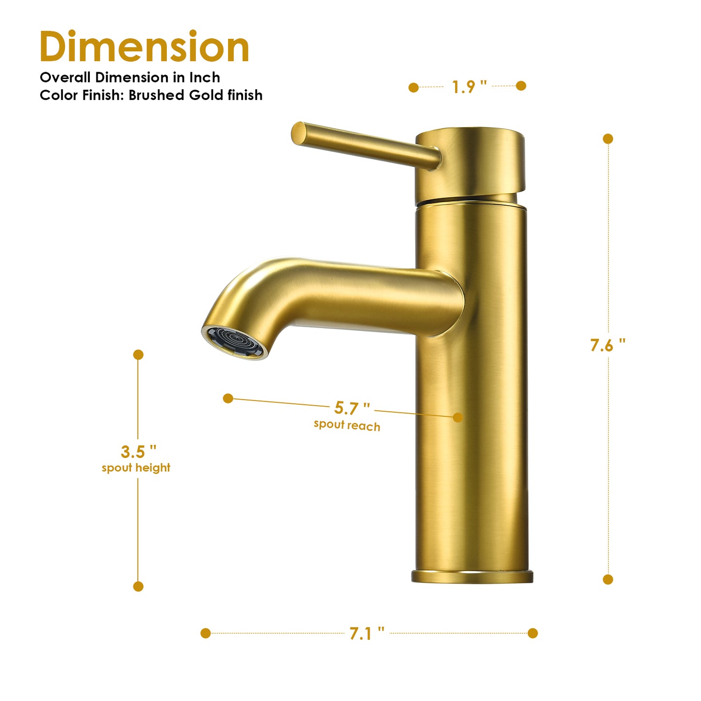 Tubize Single Hole Single-Handle Bathroom Faucet